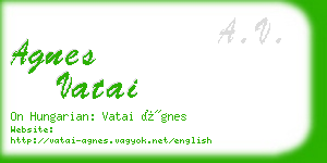 agnes vatai business card